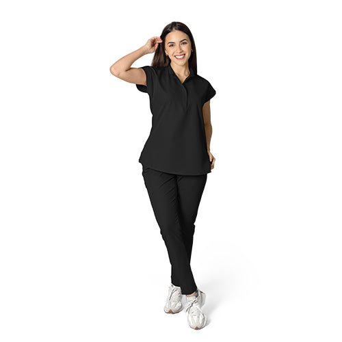 Uniforme Dama Flex Cuello Mao pantalón clasico