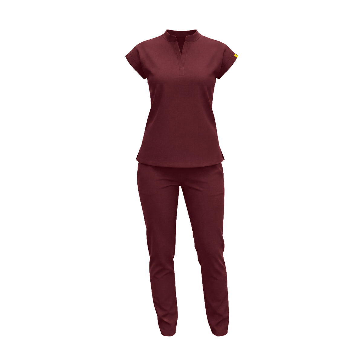 Uniforme Dama Flex Cuello Mao pantalón clasico
