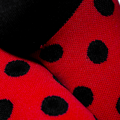 Medias Compresivas Puntos Negros con Rojo S/M